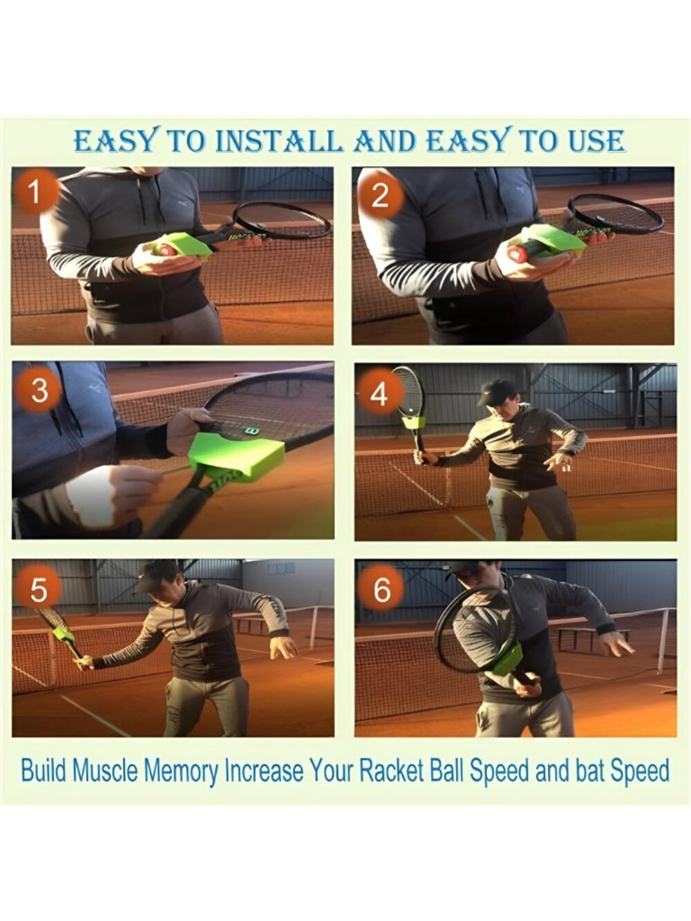 Tennis Racket+ Lacrosse +Cricket Racket Hitting Speed and Build Muscle Memory - Picture 3 of 6